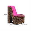 Benjara High Heel Cheetah Shoe Jewelry Box with 2 Hooks- Multicolor