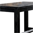 Benjara Rectangular Counter Height Table with Block Legs- Antique Black
