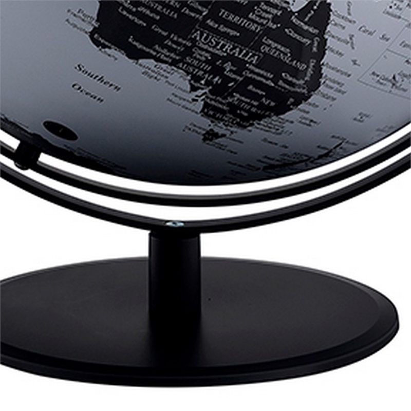 Benjara Globe Accent Decor with Inbuilt LED- Black and Gray