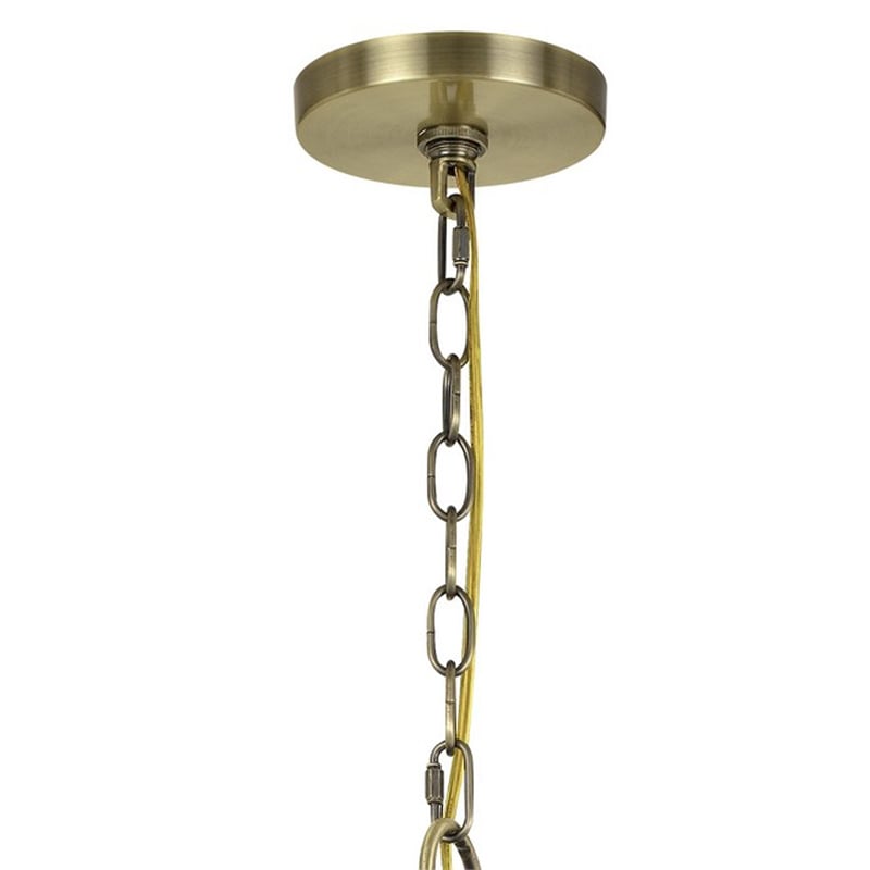 Benjara Metal Chandelier with 5 Candelabra Holders- Gold
