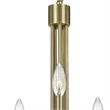 Benjara Metal Chandelier with 5 Candelabra Holders- Gold