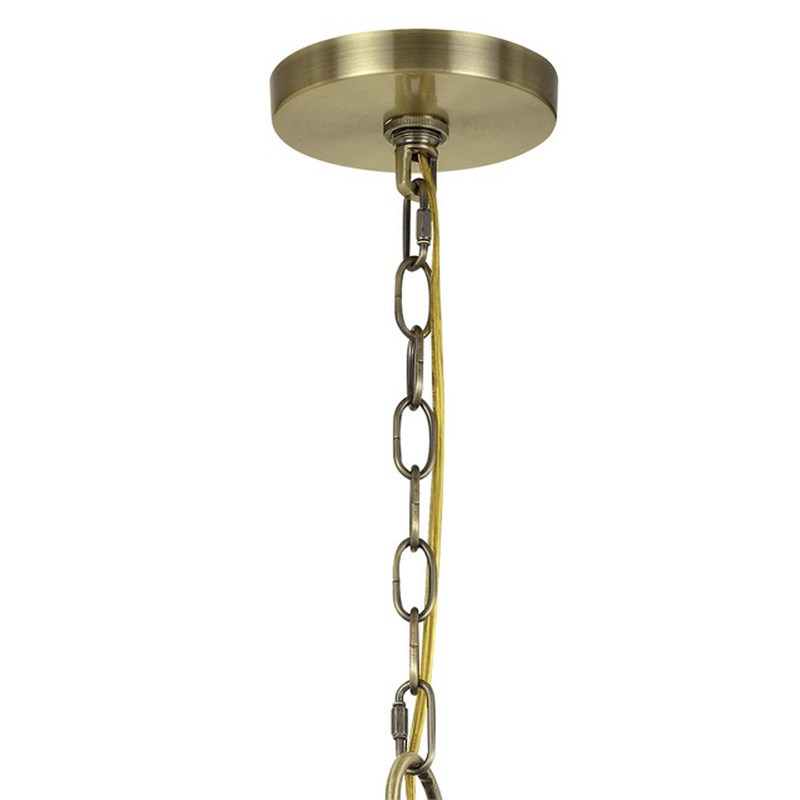 Benjara Metal Chandelier with 5 Candelabra Holders- Gold