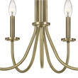 Benjara Metal Chandelier with 5 Candelabra Holders- Gold