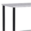 Benjara 4 Tier Design Bookshelf with Metal Tubular Legs- Antique White
