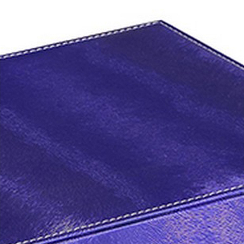 Benjara Jewelry Case with 2 Slots and Earrings Hanger- Blue