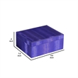 Benjara Jewelry Case with 2 Slots and Earrings Hanger- Blue