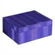 Benjara Jewelry Case with 2 Slots and Earrings Hanger- Blue