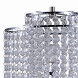 Benjara Metal Table Lamp with Hanging Acrylic Beads and USB Plugin- Silver