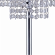 Benjara Metal Table Lamp with Hanging Acrylic Beads and USB Plugin- Silver