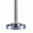 Benjara Metal Table Lamp with Hanging Acrylic Beads and USB Plugin- Silver