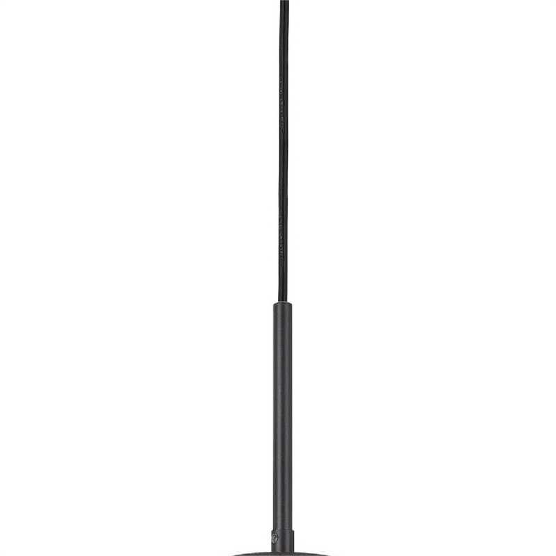 Benjara Cylindrical Grid Design Metal Chandelier with Wooden Accent- Black