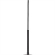 Benjara Cylindrical Grid Design Metal Chandelier with Wooden Accent- Black
