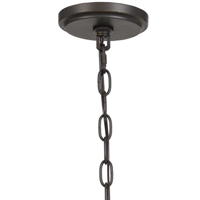 Benjara Metal Chandelier with 4 Candelabra Holders- Black and Gold