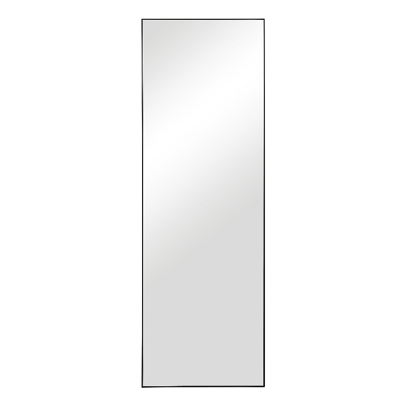 Benjara Rectangular Shape Thin Polystyrene Frame Long Mirror- Black