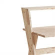Benjara Wooden Study Desk with Criss Cross Legs- Light Brown