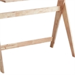 Benjara Wooden Study Desk with Criss Cross Legs- Light Brown