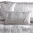 Benjara 6 Piece Twin Comforter Set with Shimmering Appeal- Silver