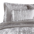 Benjara 6 Piece Twin Comforter Set with Shimmering Appeal- Silver