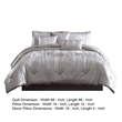 Benjara 6 Piece Twin Comforter Set with Shimmering Appeal- Silver