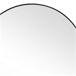 Benjara Round Shape Sleek Metal Frame Mirror- Black