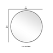 Benjara Round Shape Sleek Metal Frame Mirror- Black