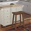 Benjara Saddle Design Wooden Counter Stool with Grain Details- Brown