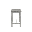Benjara Rustic Rectangular Wooden Pub Table with Block legs- Gray
