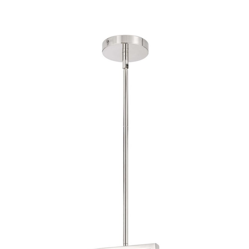Benjara Pendant with Cylindrical Rotatable Glass Shade- Chrome
