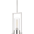 Benjara Pendant with Cylindrical Rotatable Glass Shade- Chrome