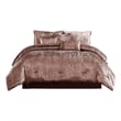 Benjara 7 Piece King Comforter Set with Shimmering Appeal- Pink