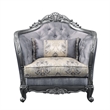 Benjara Chair with Scrolled Molded Frame and Queen Anne Legs- Gray