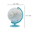 Benjara Acrylic Globe Design Night Light with Animal Print- Blue