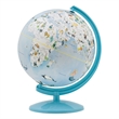 Benjara Acrylic Globe Design Night Light with Animal Print- Blue