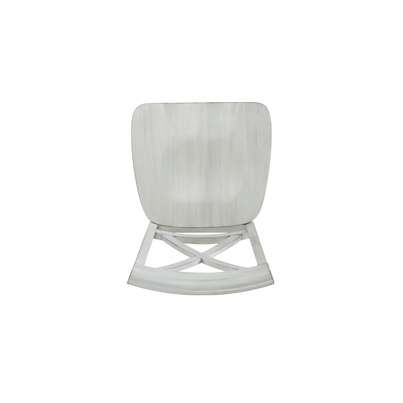 Benjara Wooden Dining Chair with X Shaped Back - White (Set of 2)