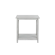 Benjara 1 Open Shelf Wooden End Table with X Shaped Accents- White