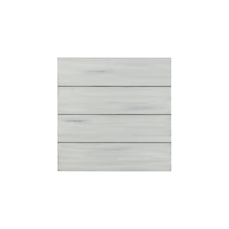 Benjara 1 Open Shelf Wooden End Table with X Shaped Accents- White
