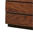 Benjara Wooden Chest with 4 Drawers and Live Edge Details- Brown