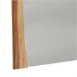 Benjara Floor Mirror with Wooden Frame and Live Edge Details- Brown