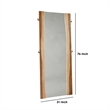 Benjara Floor Mirror with Wooden Frame and Live Edge Details- Brown