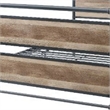 Benjara Metal Framed Full Bed- Brown and Gray