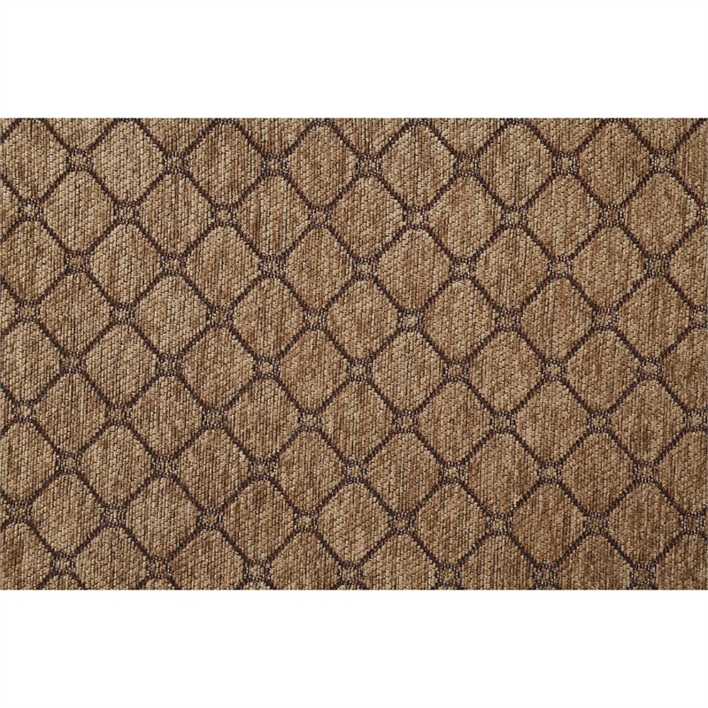 Benjara Accent Chair With Crowned Top and Fabric Upholstery- Beige