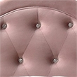 Benjara Twin Bed with Button Tufted Arched Headboard- Pink