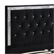 Benjara Eastern King Bed with Diamond Tufted Headboard - Black