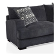 Benjara L Shaped Sectional with T Cushioned Seat- Large- Gray