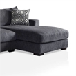 Benjara L Shaped Sectional with T Cushioned Seat- Large- Gray