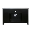 Benjara TV Stand with Electric Fireplace and Acrylic Faux Diamond- Silver