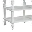 Benjara Kitchen Island with Artificial Marble Top and Turned Legs- White