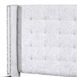 Benjara Eastern King Bed with Fabric Upholstery and Tufting- Beige
