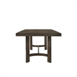 Benjara Dining Table with Rectangular Top and Curved Base- Brown
