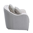 Benjara Chair with Rounded Back and Nailhead Trim- Offwhite